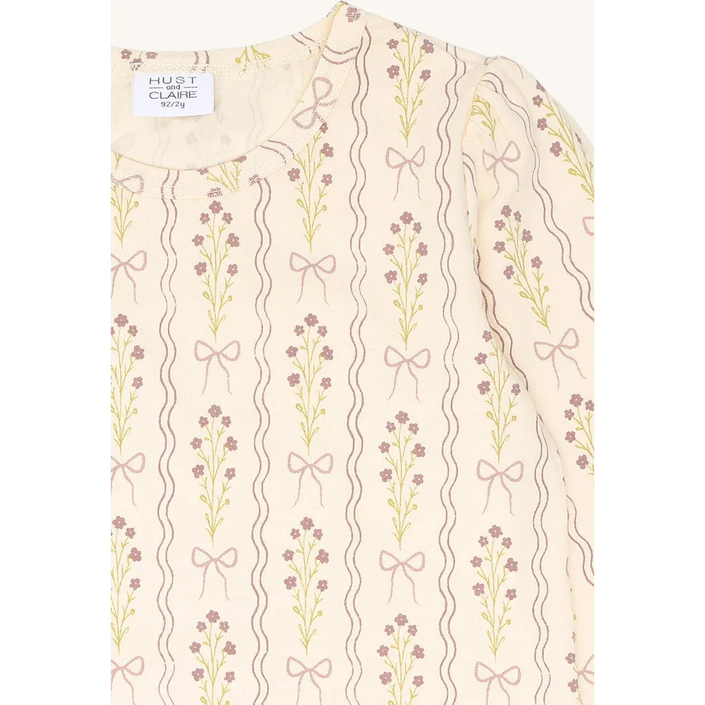 Hust & Claire Alma langærmet t-shirt Vanilla blomst