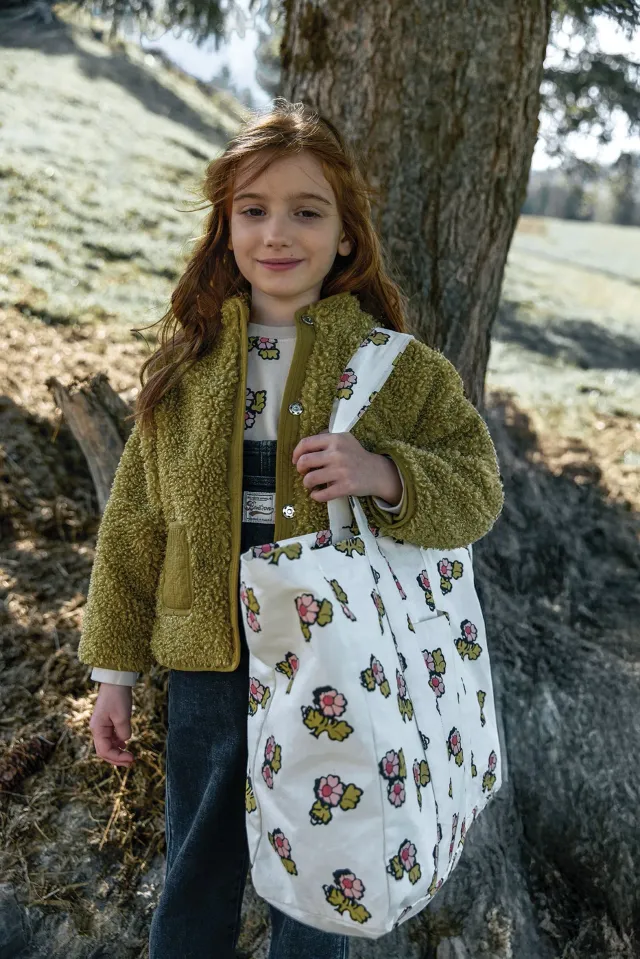 Bonton Molly Sherpa Vert Tige jakke grøn teddy 2-14år