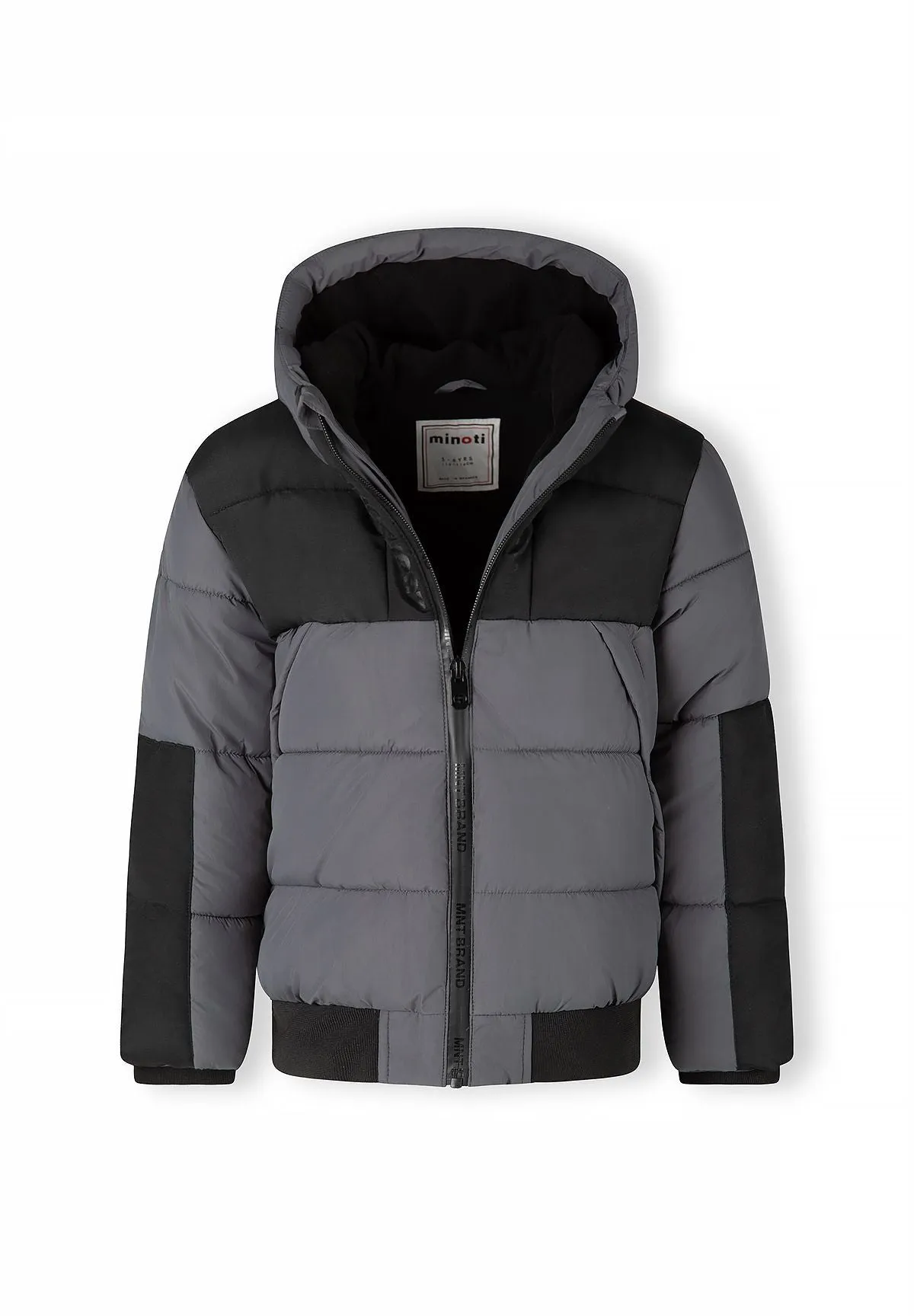 Minoti 45236 dynejakke charcoal med fleece til drenge