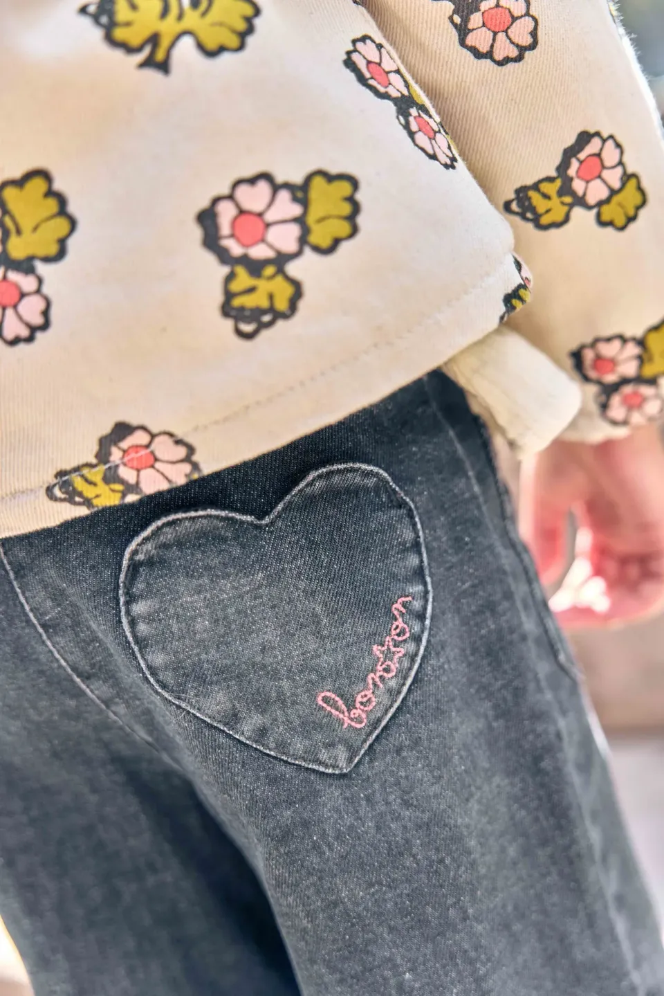 Bonton Lakiko grå denim jeans flare pige