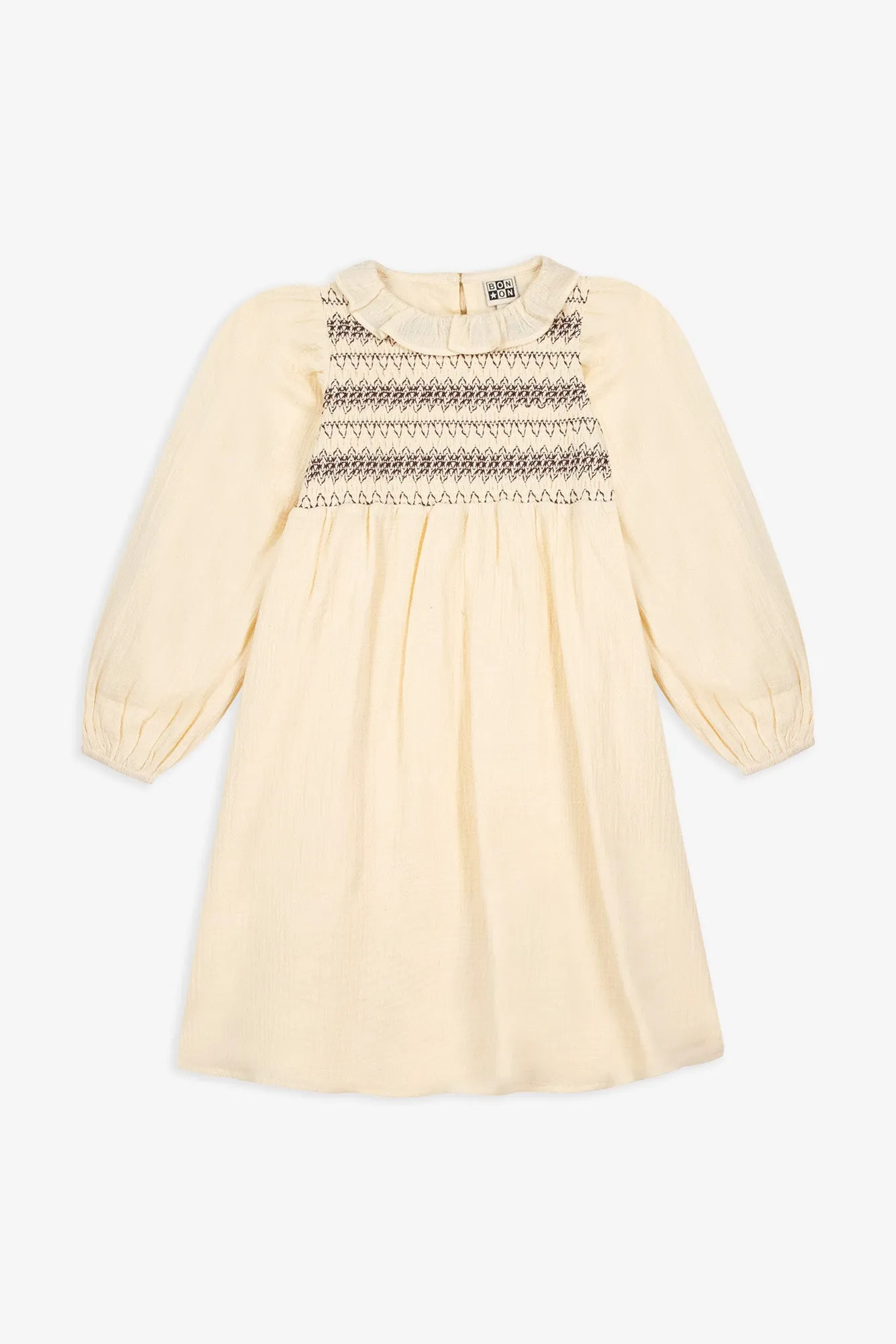 Bonton Penelope Milk kjole til pige smock hvid
