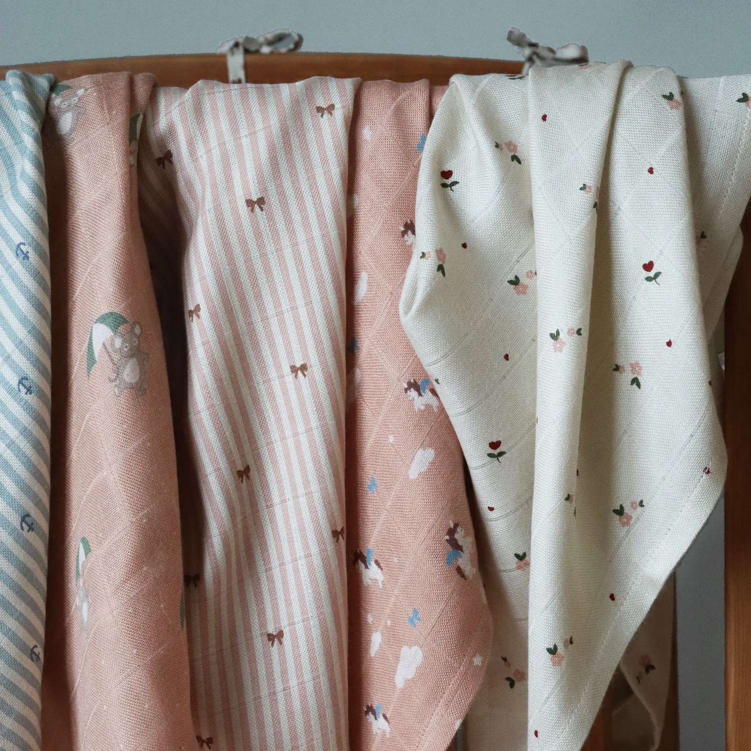 nuuroo Josefine stofbleer Stripe bow bambus 2-pak