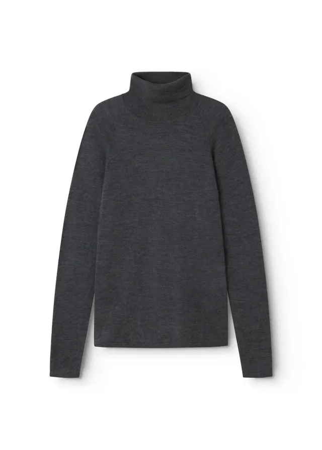 MarMar Trisha W bluse dark grey melange merino