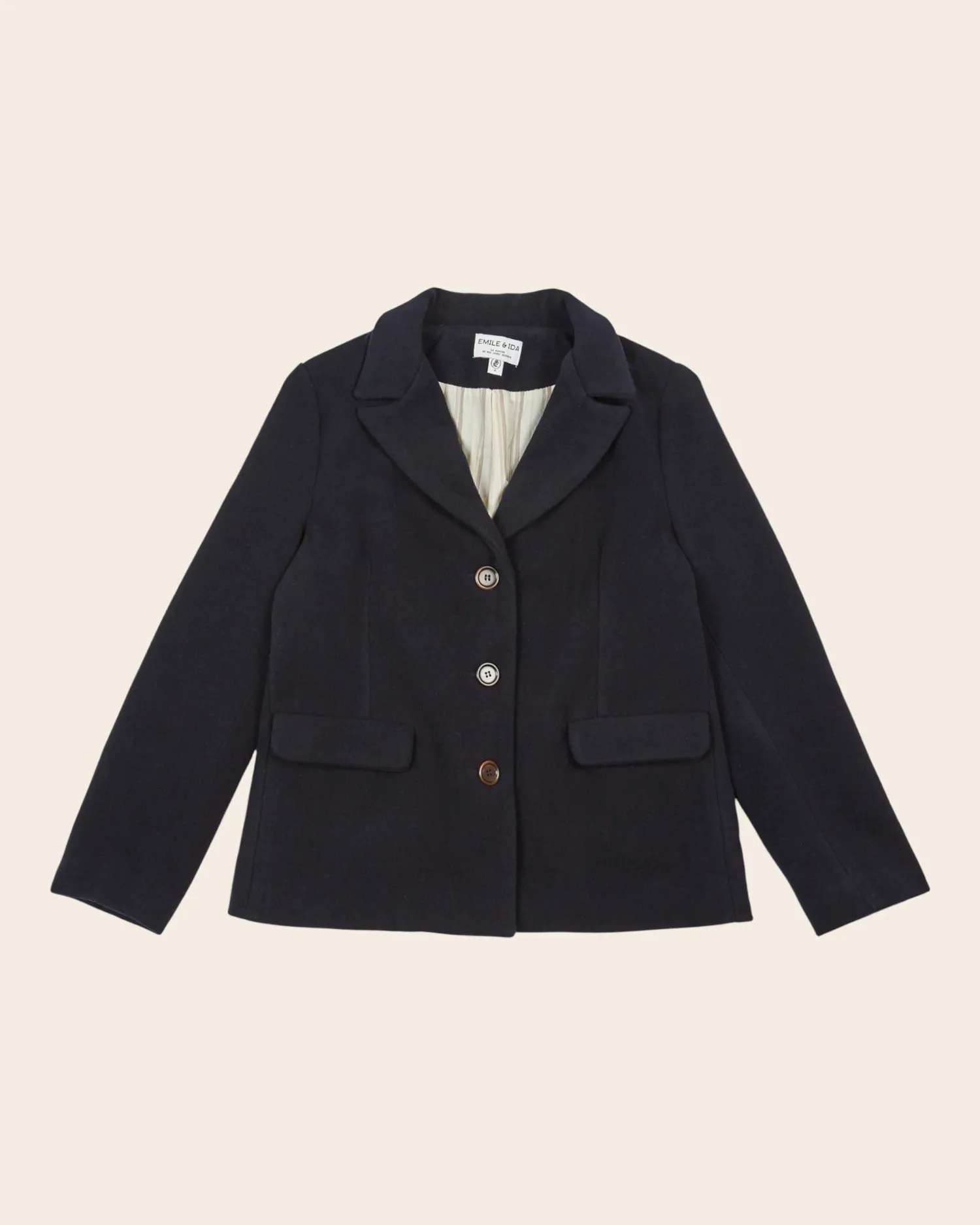 Emile et Ida blazer uld marine habitjakke til damer