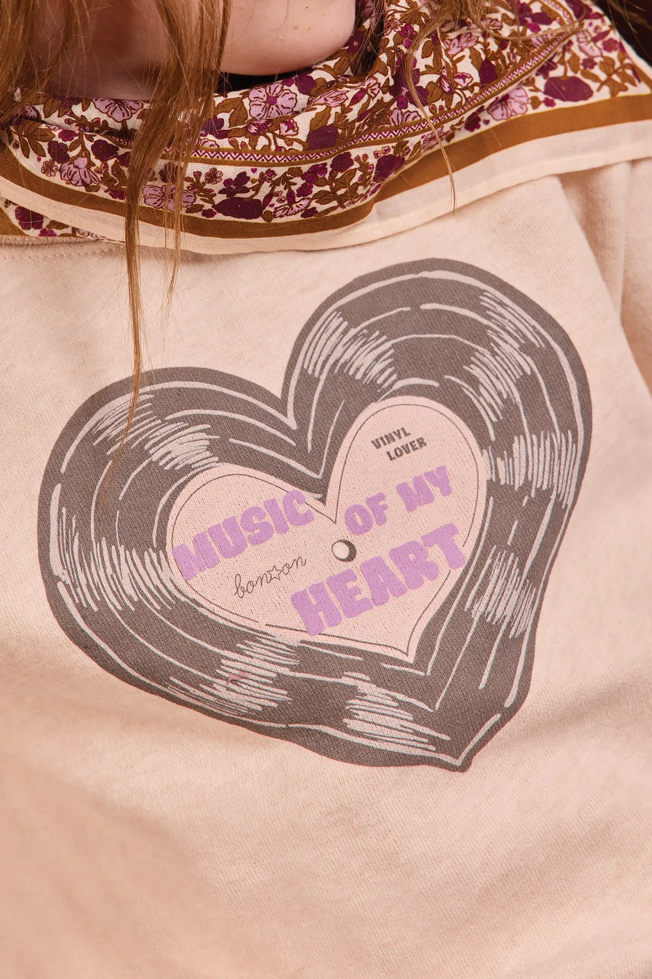 Bonton Smile Vinyl sweatshirt bomuld 6A print