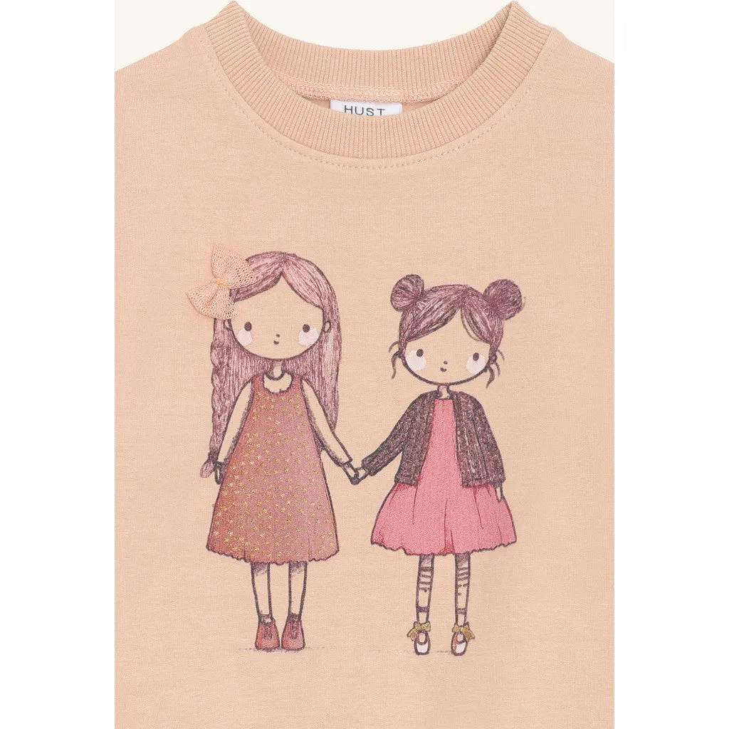 Hust & Claire Sicillia Friendship sweatshirt Rugby Tan