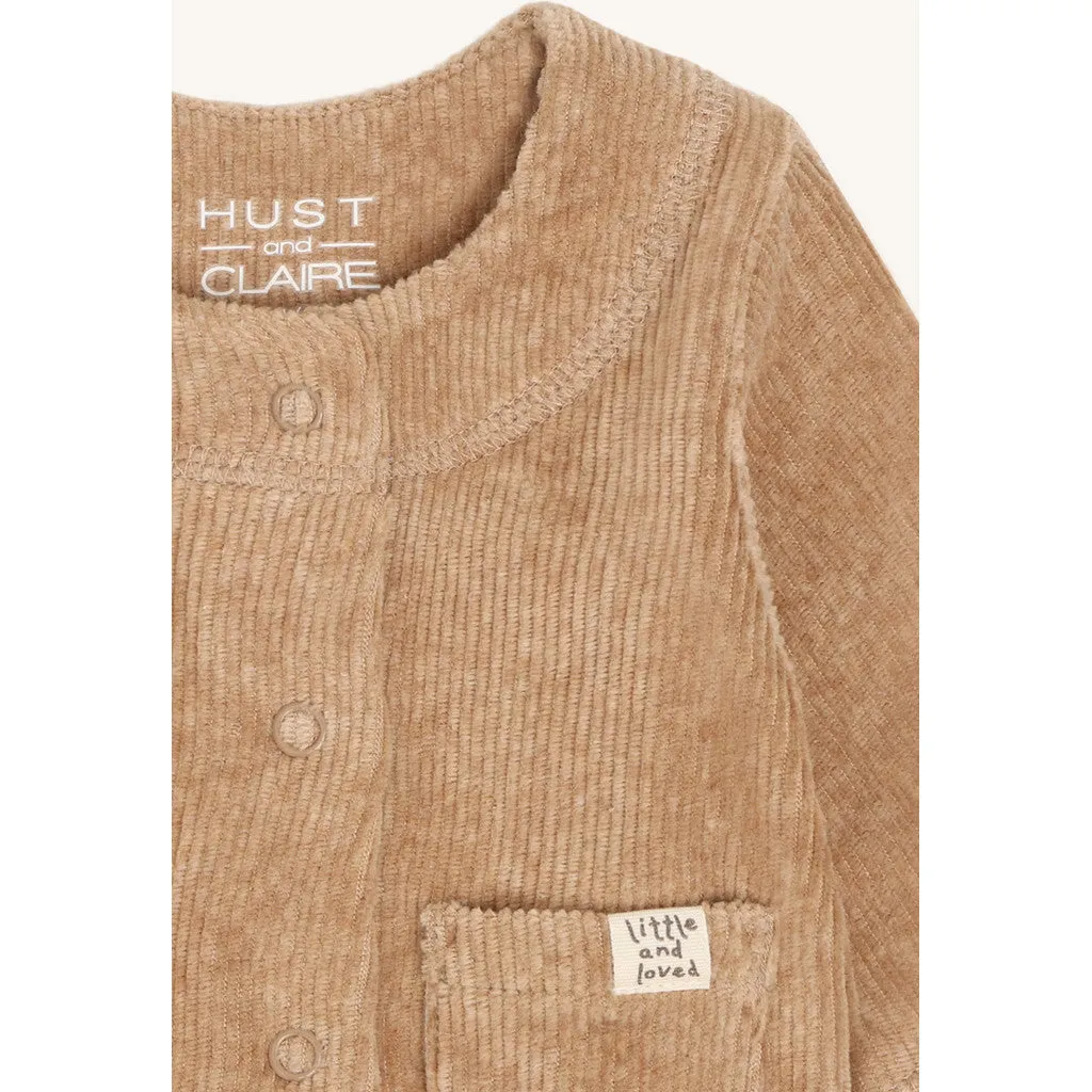 Hust & Claire Chai cardigan Biscuit velour bomuld