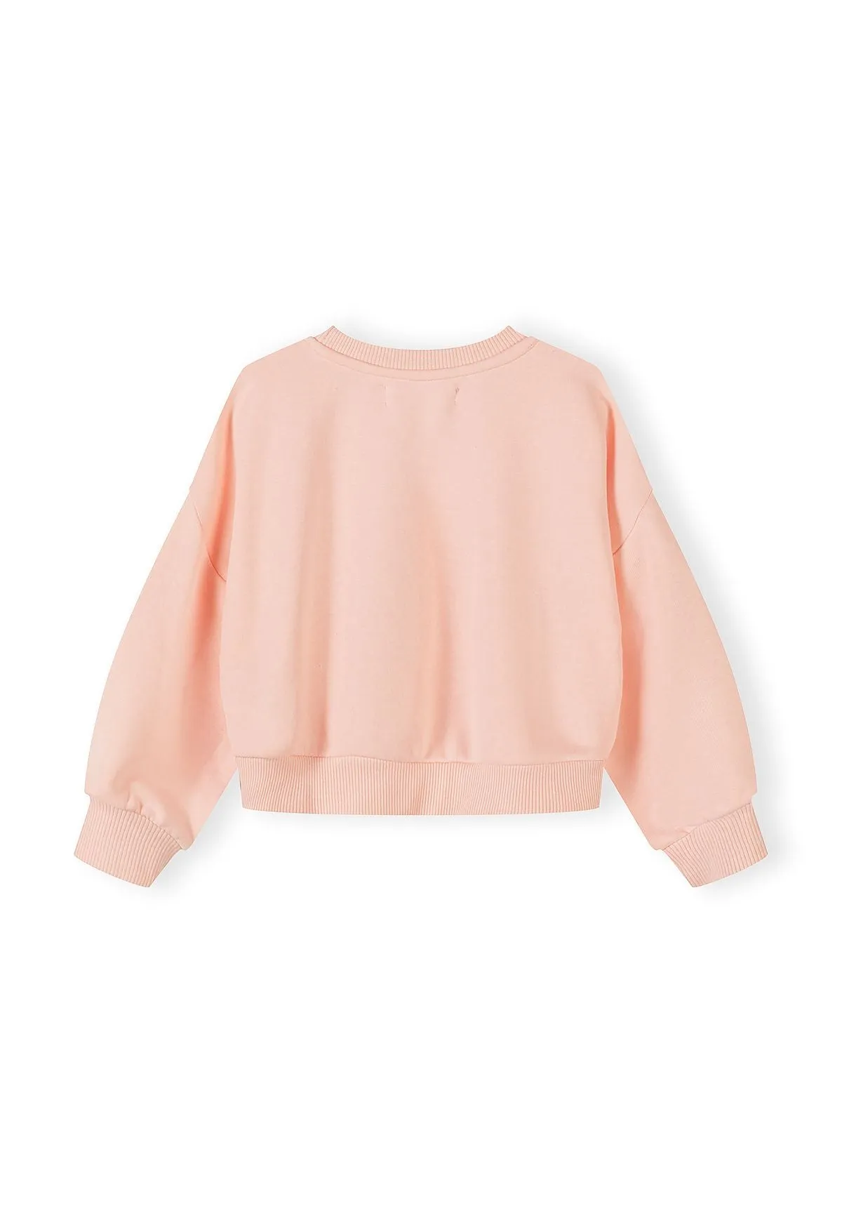 Minoti 44759 sæt koral sweatshirt shorts pige