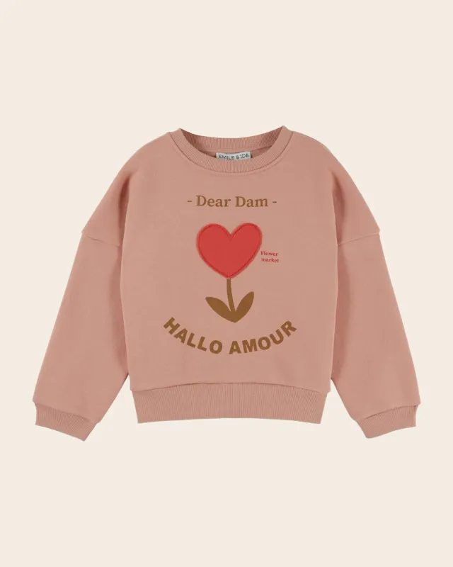 Emile et Ida Sakura sweatshirt rosa okologisk bomuld