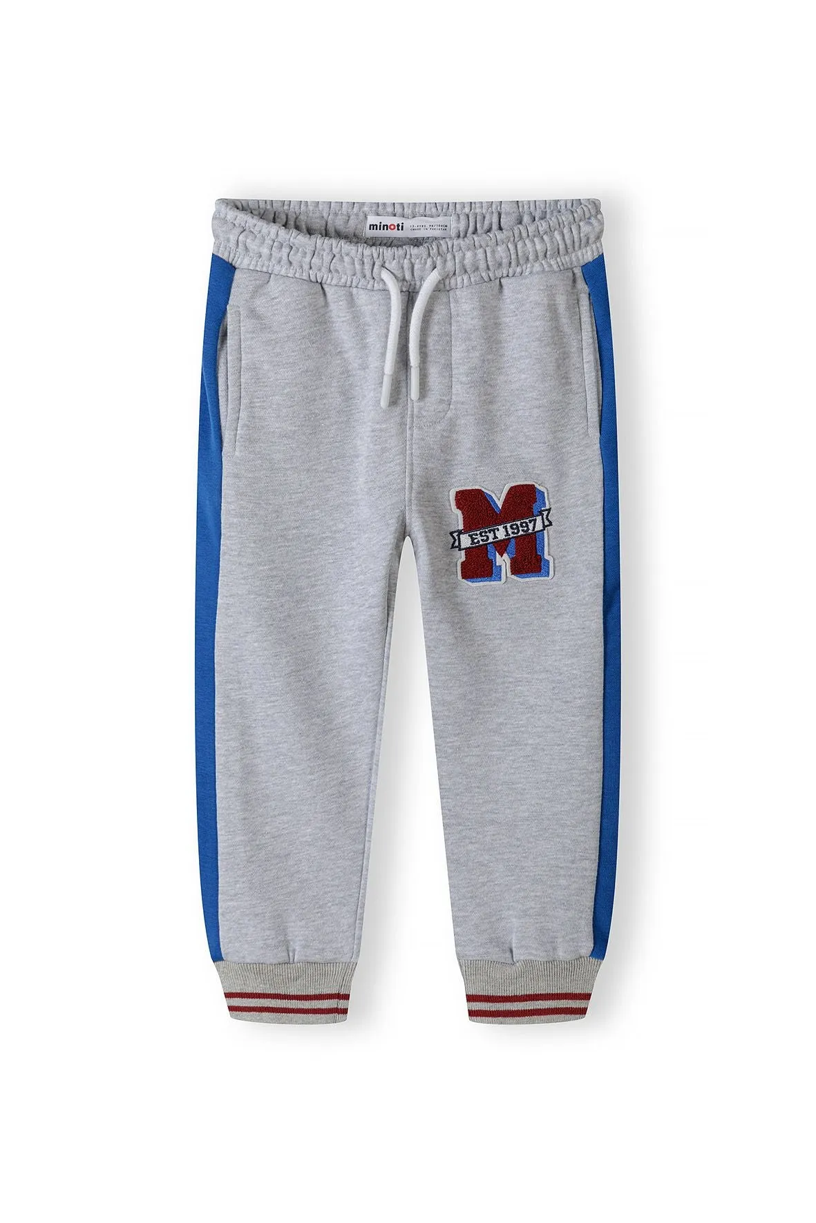 Minoti 40515 joggingbuks grå fleece bomuld
