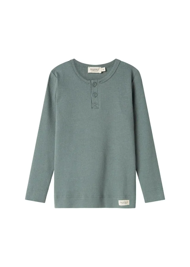 MarMar Tee LS t-shirt Dusty Green rib