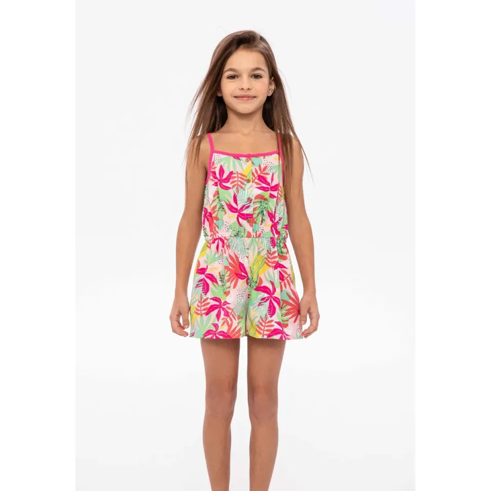 Minoti playsuit tropemønster polyester til piger