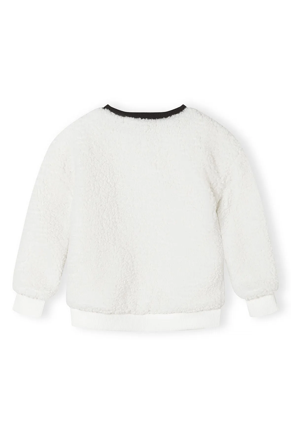 Minoti sweatshirt til drenge hvid teddyfleece