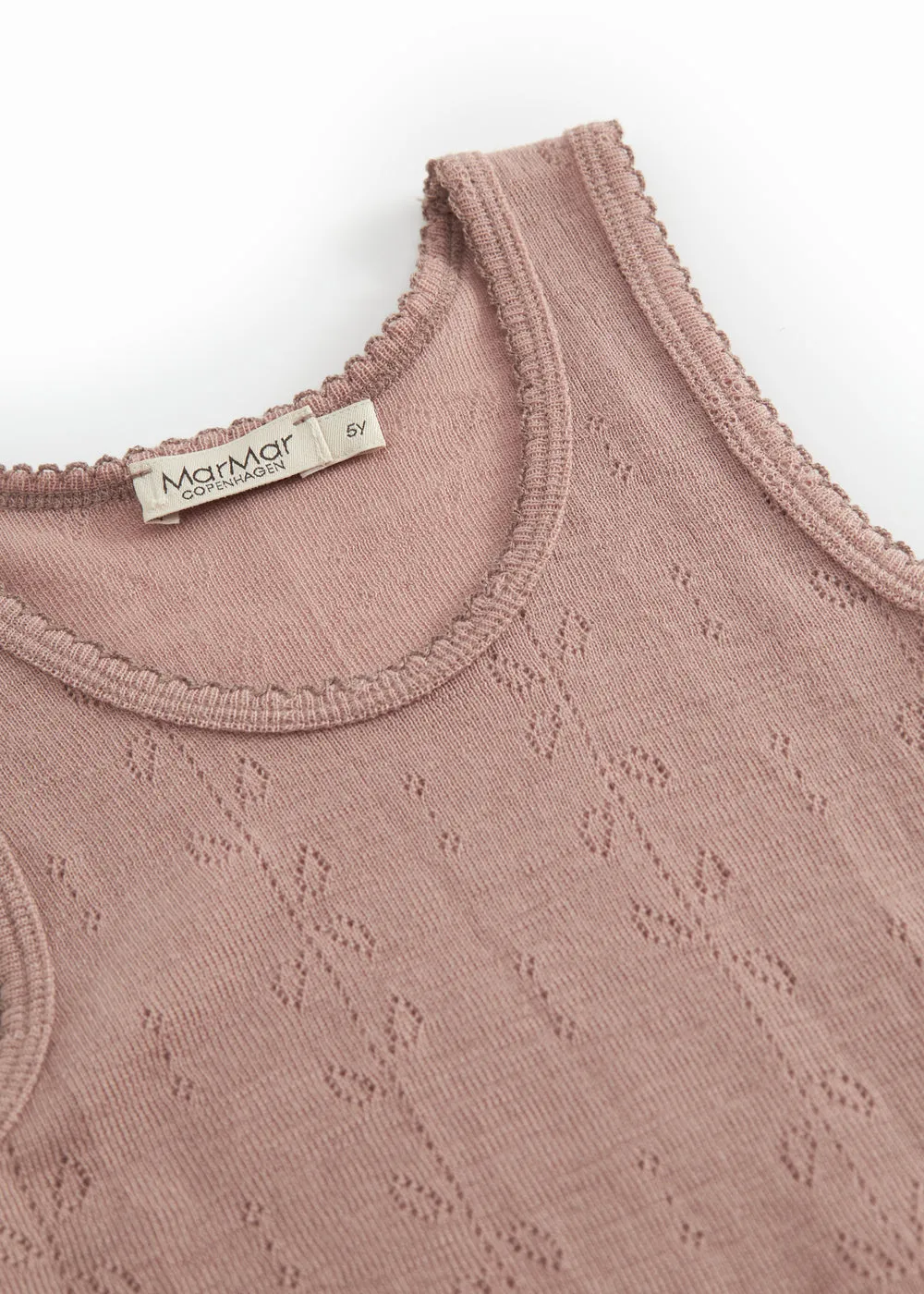 MarMar Tavi undertrøje Burnt Rose uld pointelle