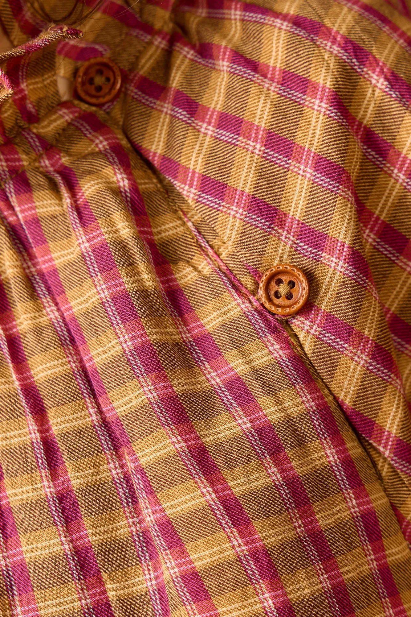 Bonton Pomme bluse ternet bomuld flæsekrave