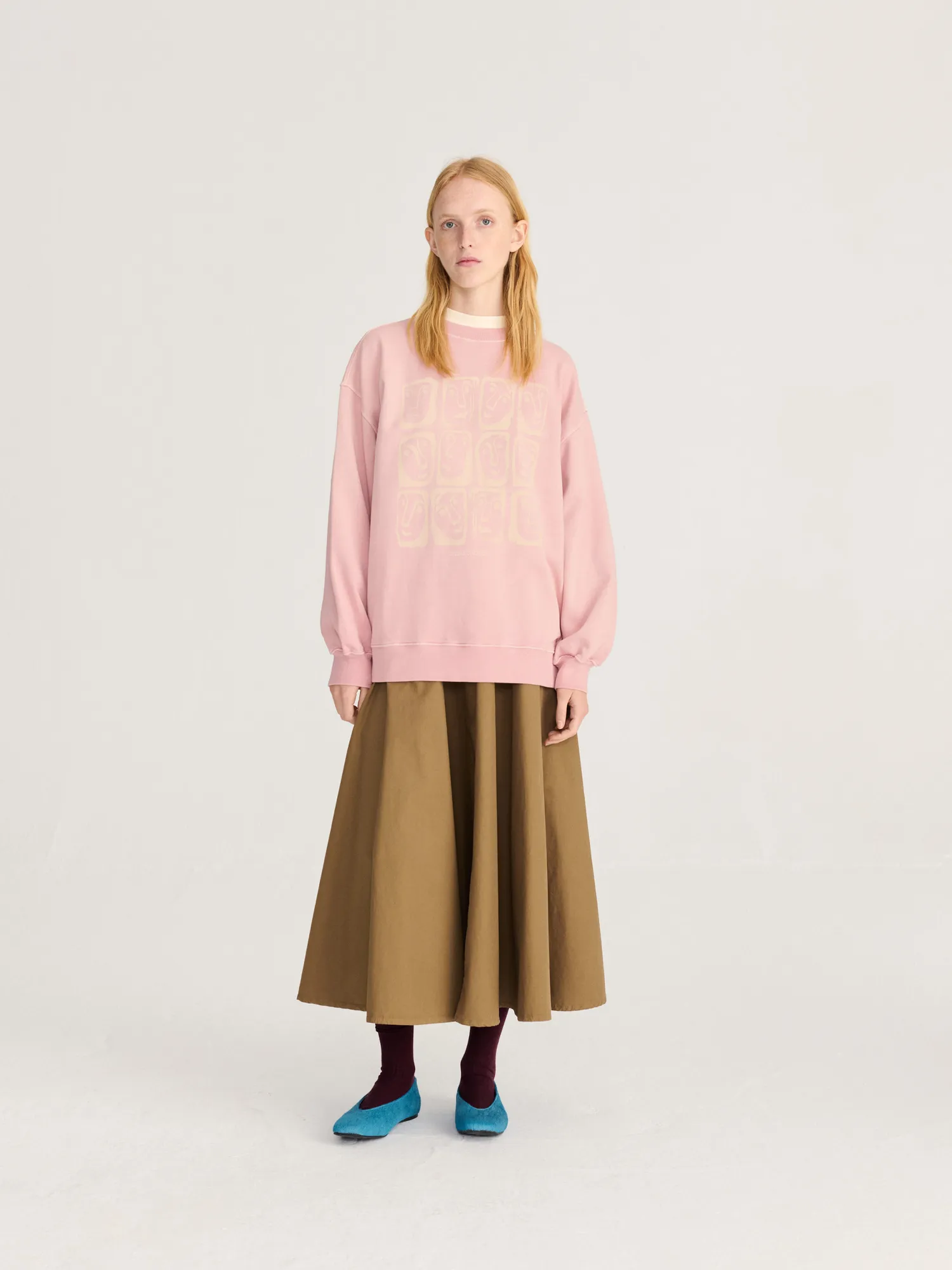Bobo Choses Monster Moodboard sweatshirt XS lyserød