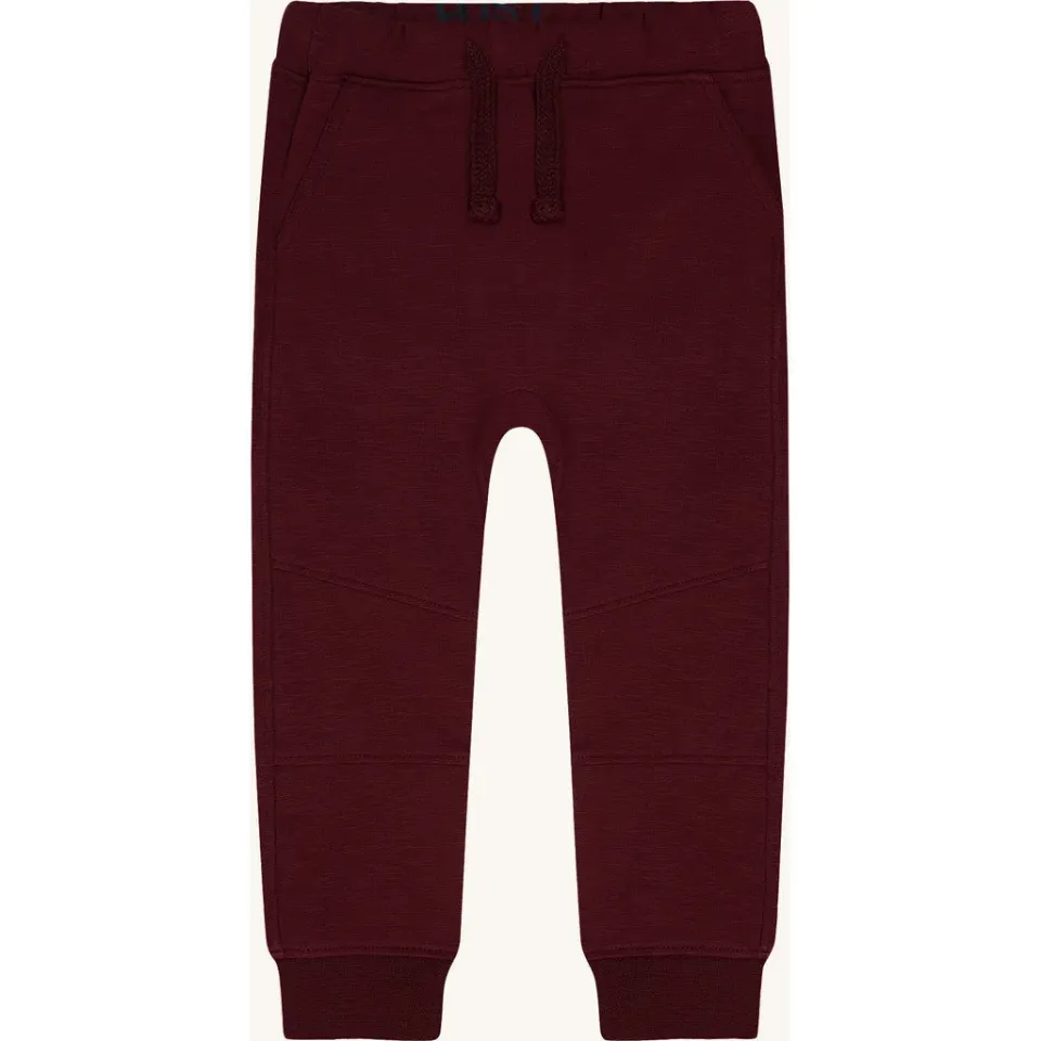 Hust & Claire George Solid Brushed joggingbukser Red Chocolate