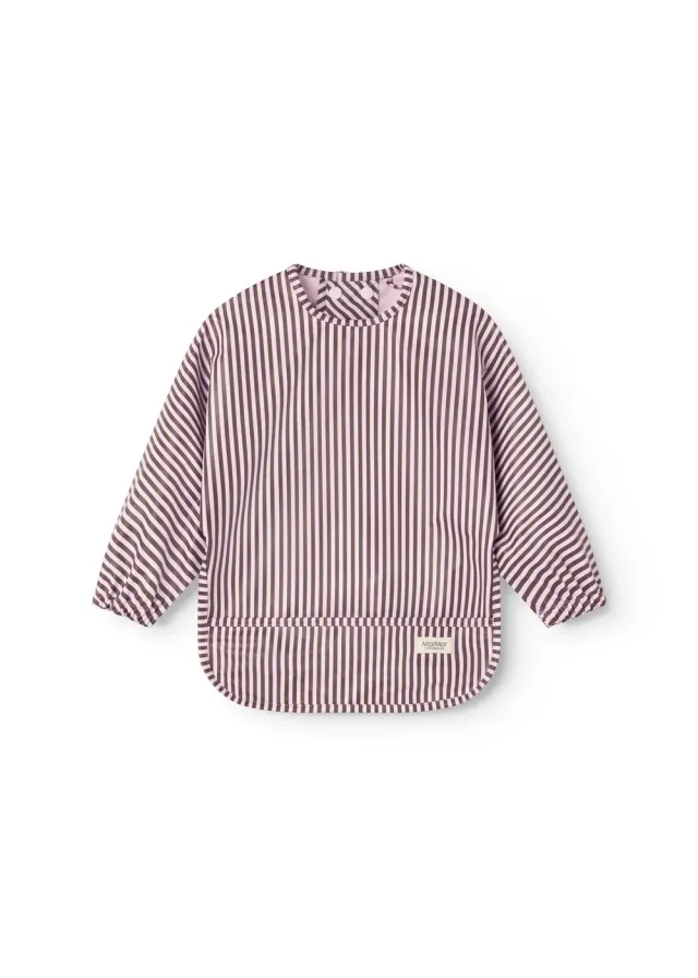MarMar Apron LS spiseforklæde Pink Brown Stripes vandafvisende