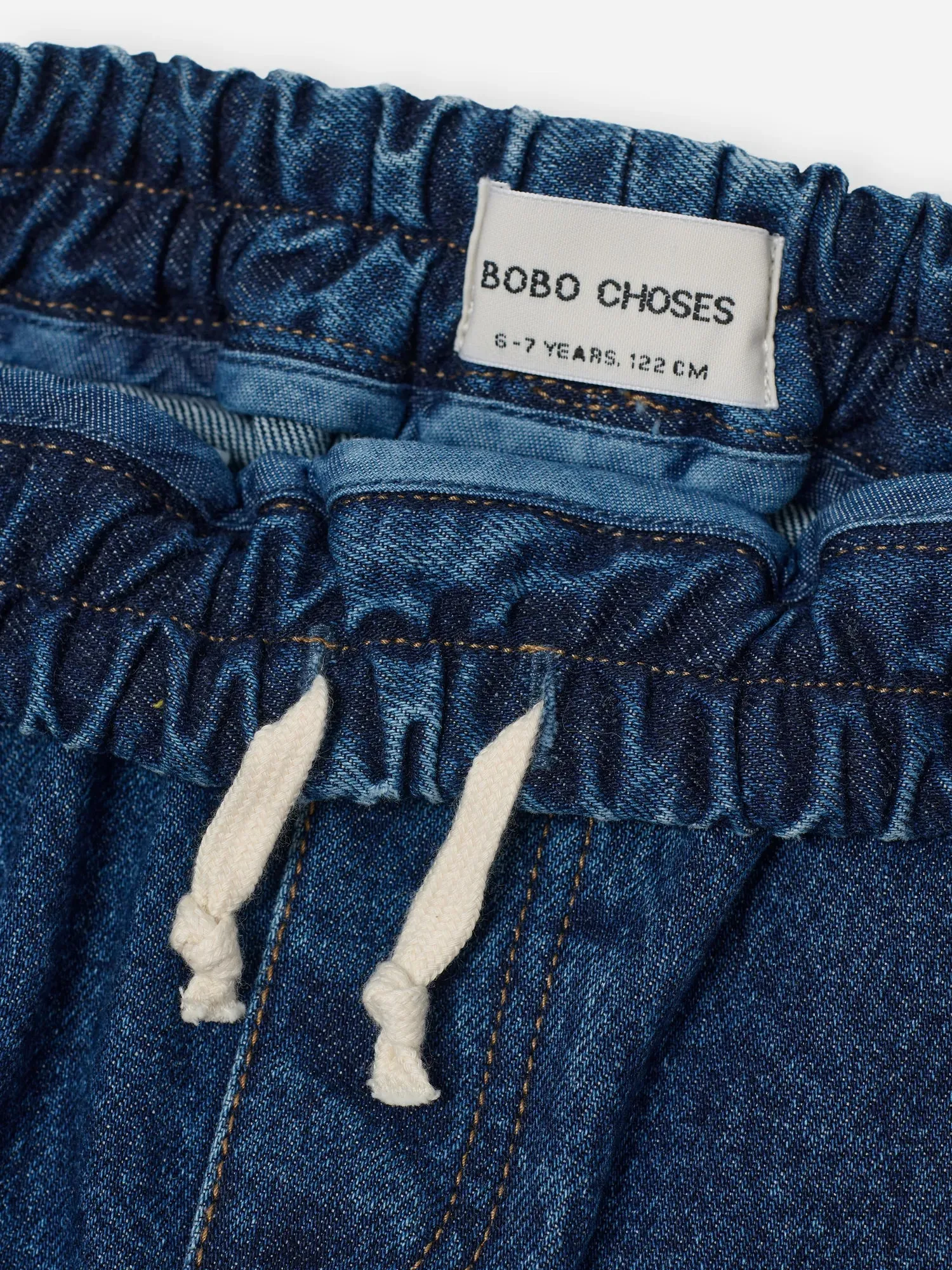 Bobo Choses Embossed denimbukser midnight blue økologisk bomuld