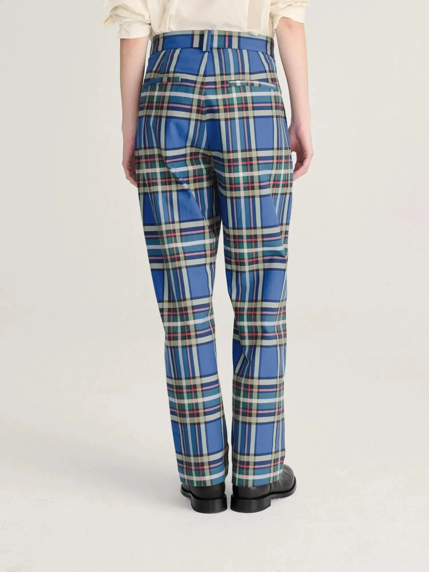 Bobo Choses All About Monsters Tartan bukser blå økologisk