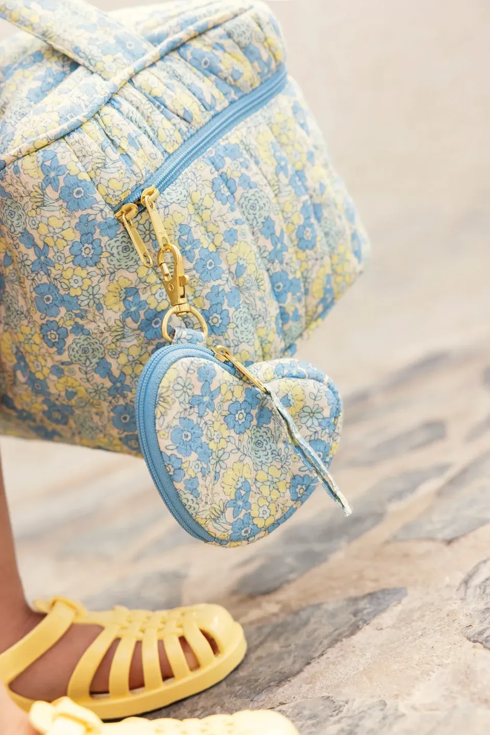 Bonton Fleur Vintage Bleu nøglering hjerte blå