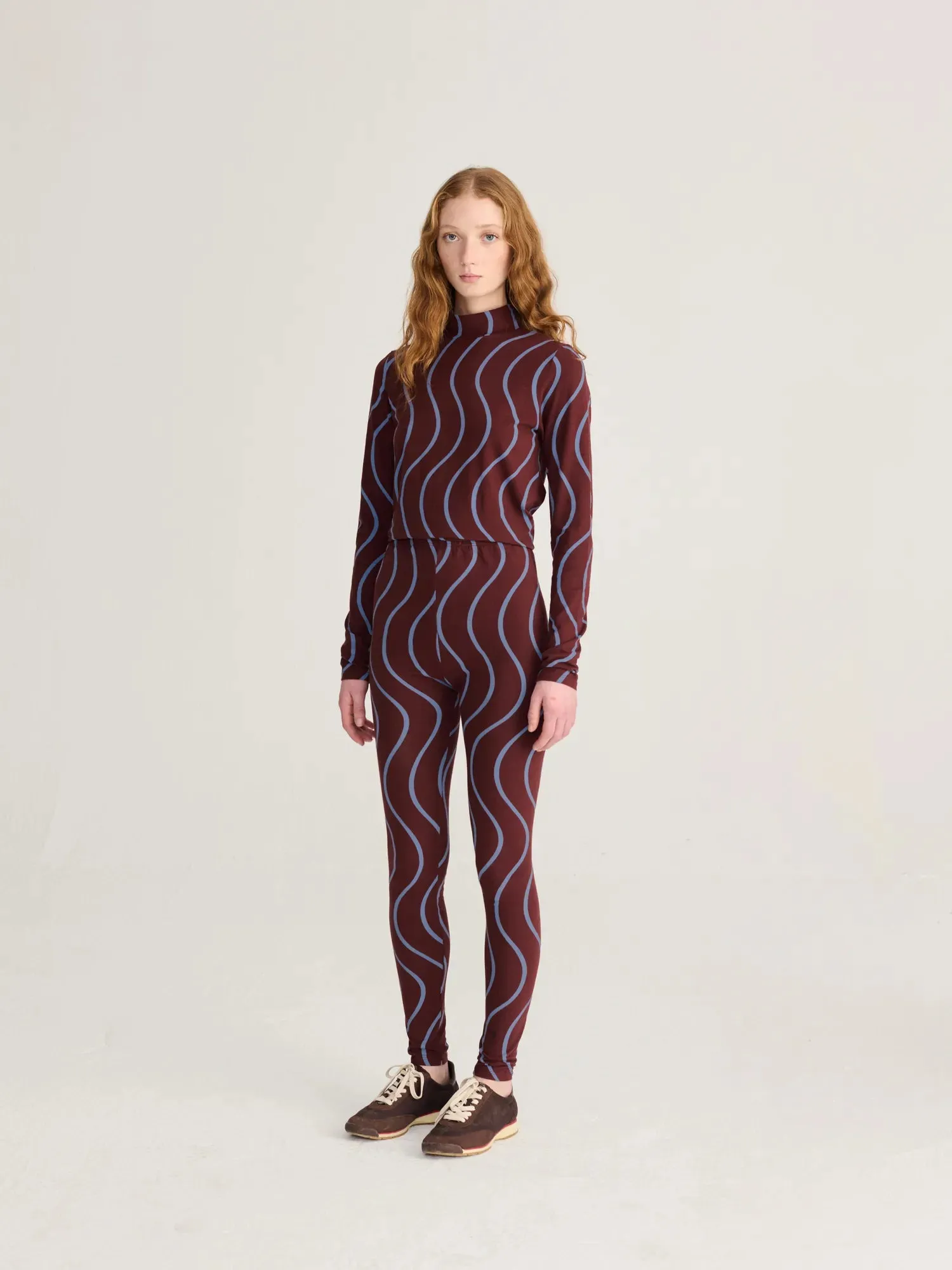 Bobo Choses Psicodelic Stripes leggings M bordeaux