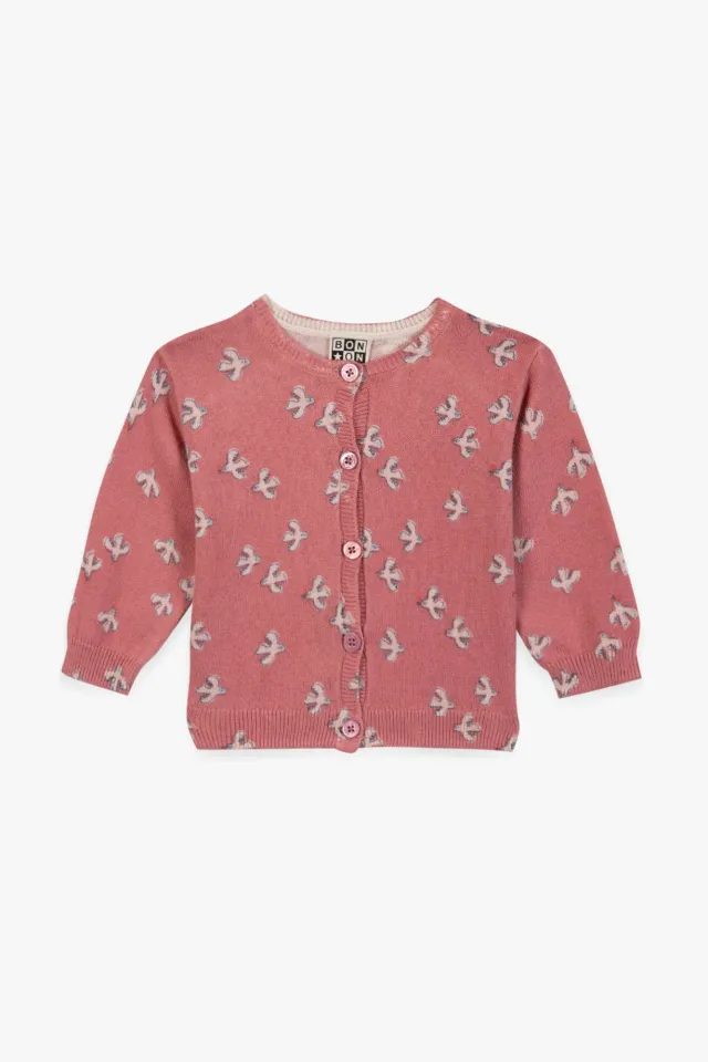 Bonton Lilet Little Birdy cardigan fugleprint pige