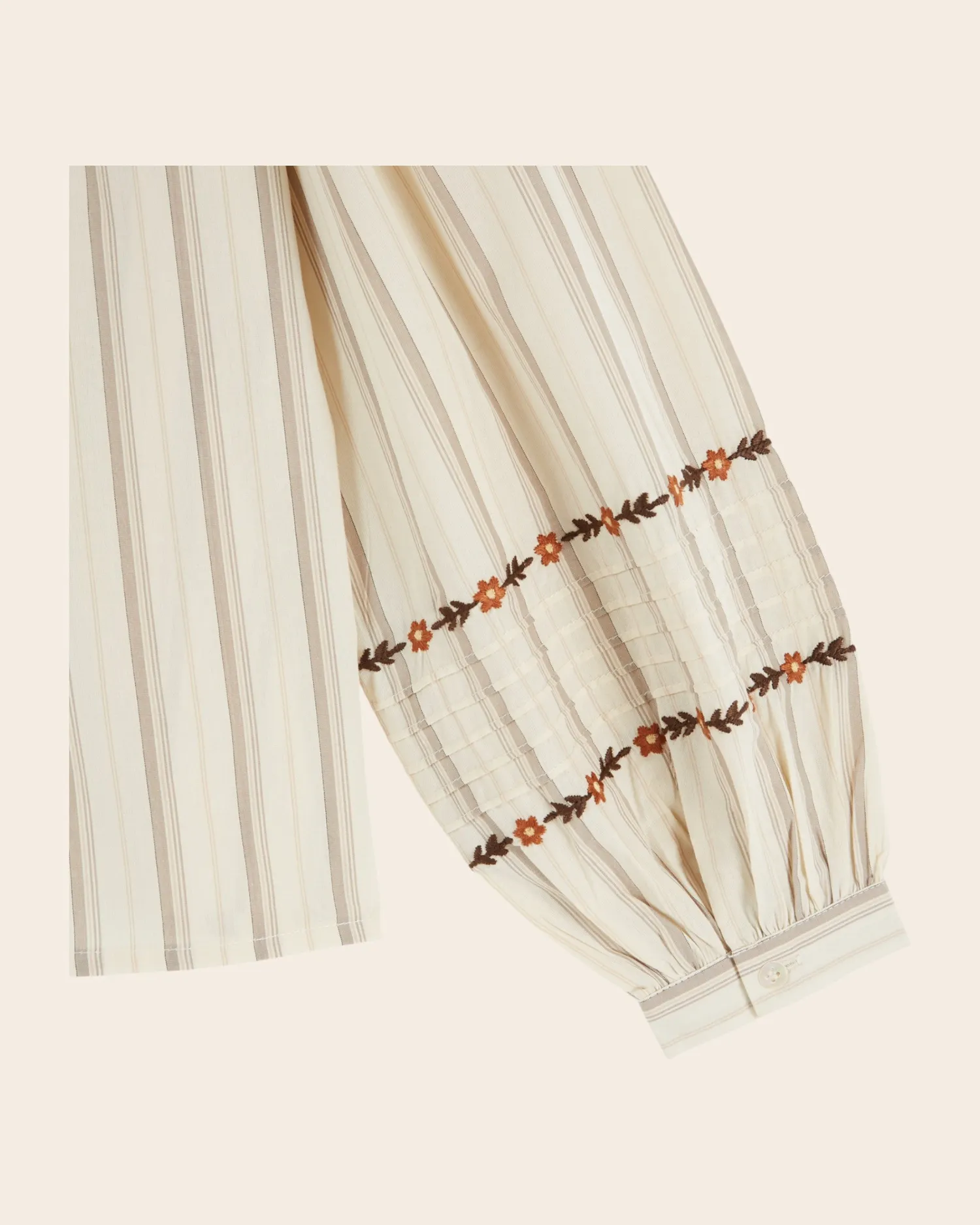 Emile et Ida Ellen bluse beige dame stribet