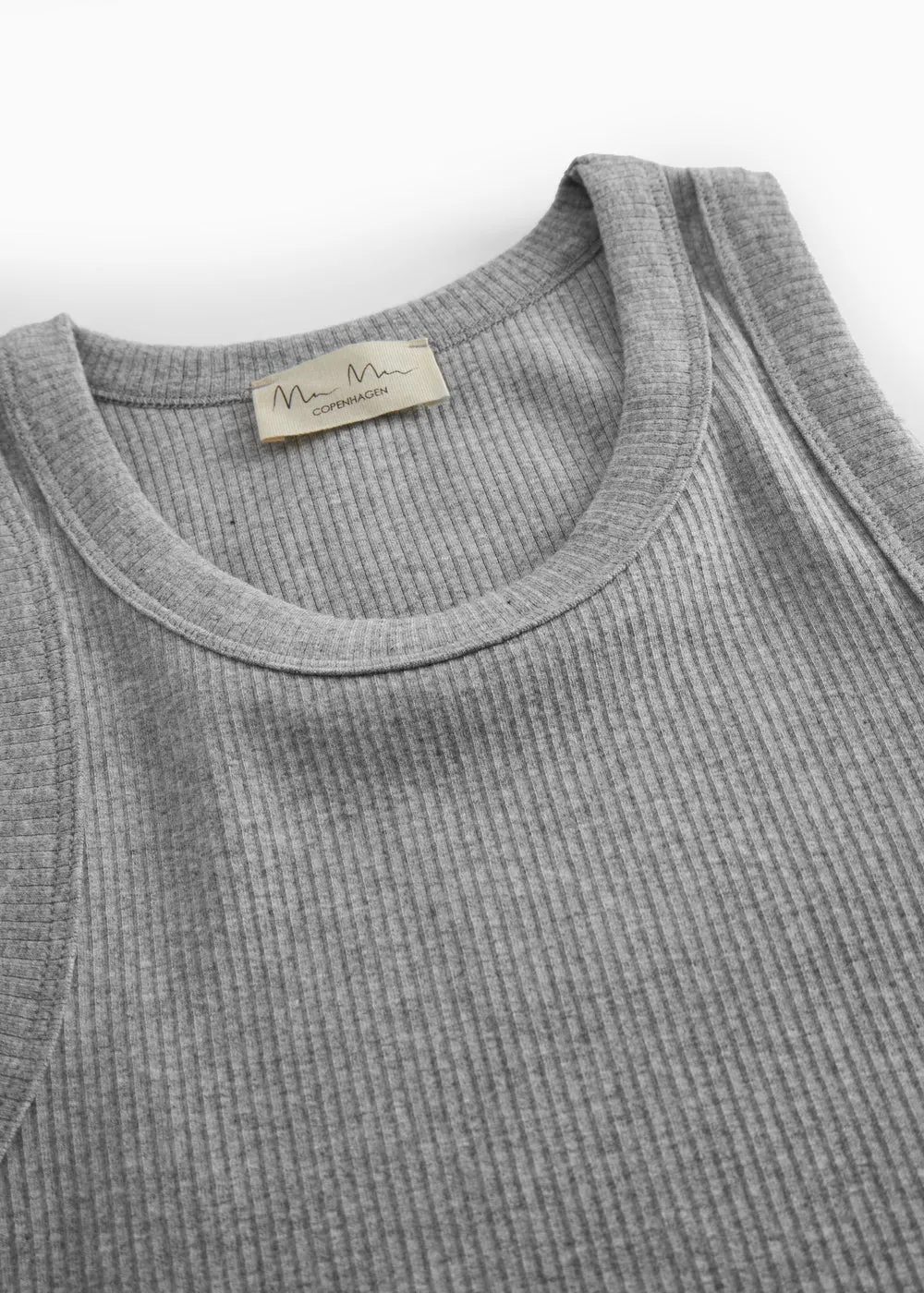 MarMar Tank W top Light Grey Melange modal