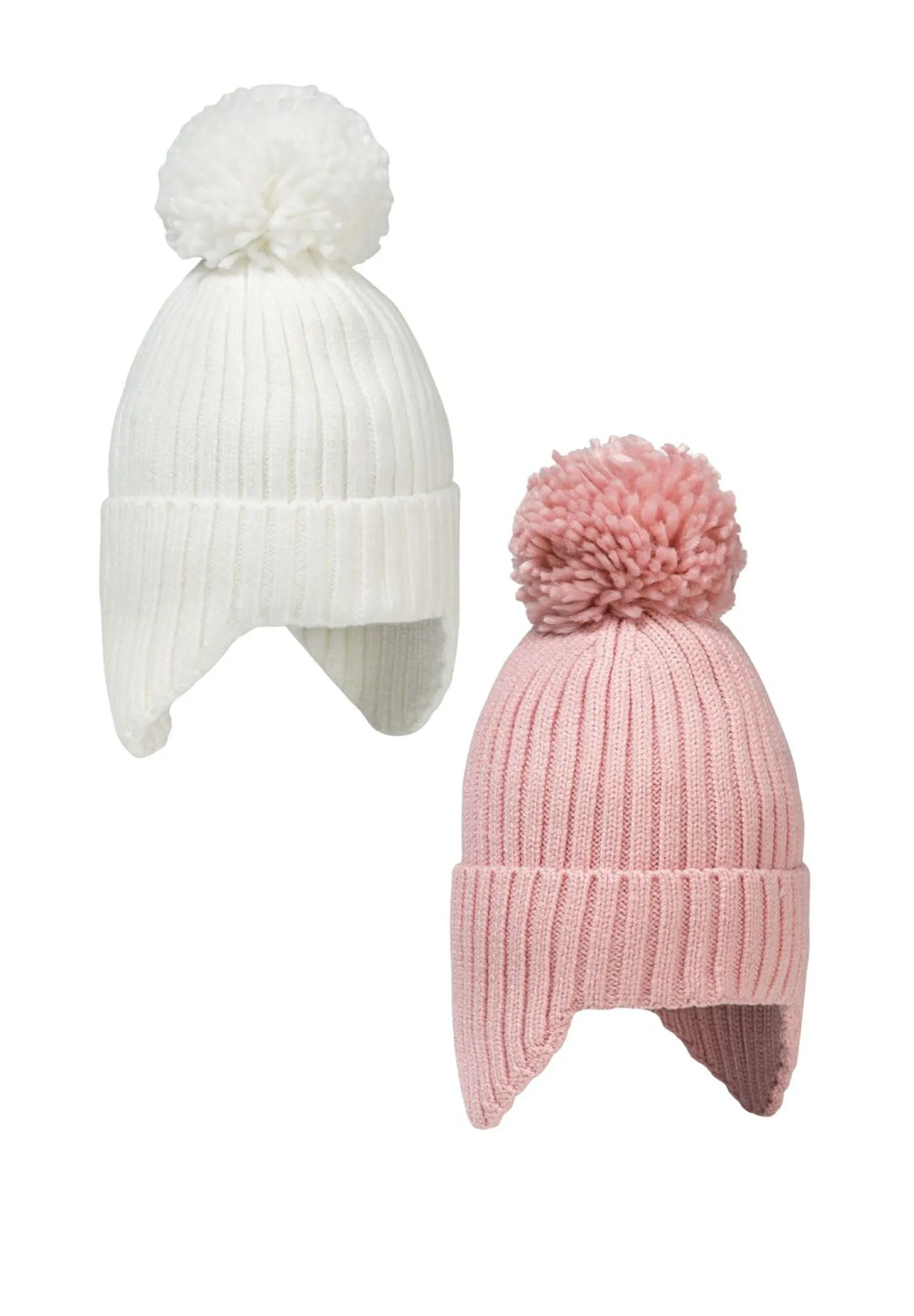 Minoti 44401 huer til piger 2-pak creme rosa