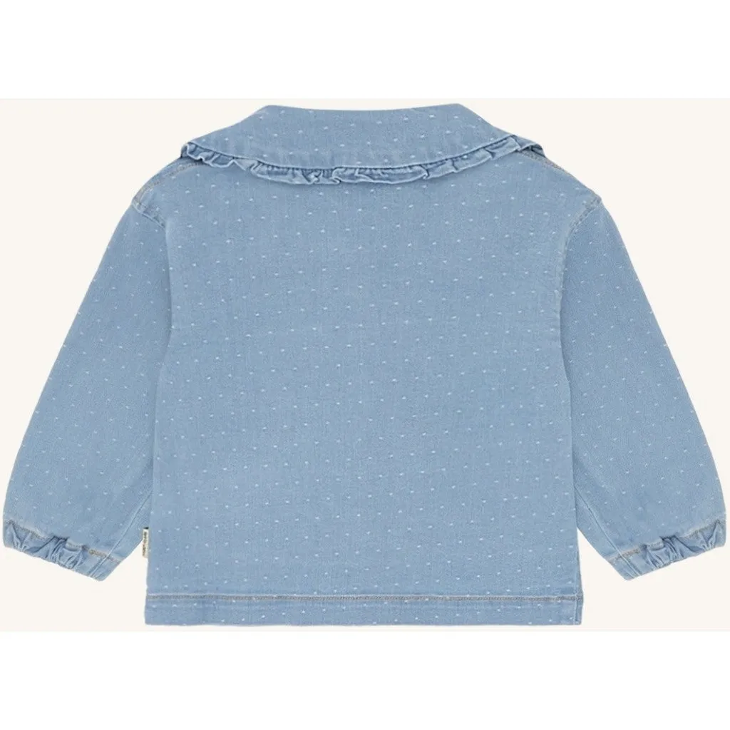 Hust & Claire Ely Dotty denim jakke blå stræk