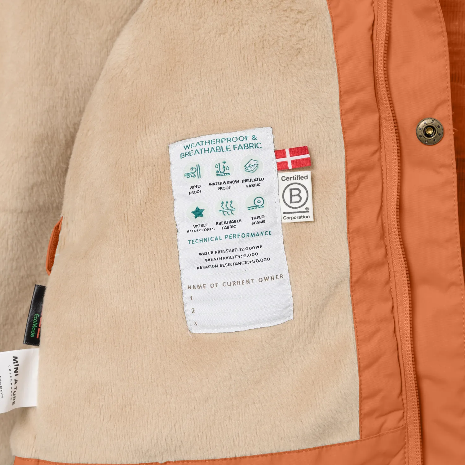 MINI A TURE Matwally vinterjakke Leather Brown -25°C