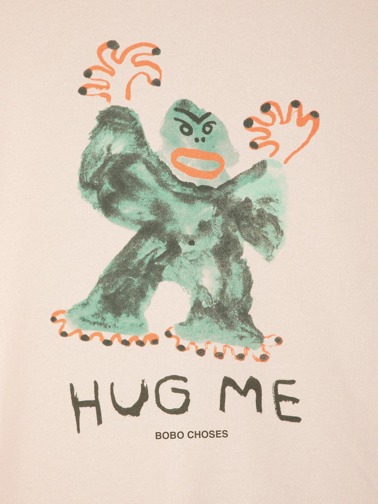 Bobo Choses Hug Me relaxed sweatshirt beige økologisk bomuld