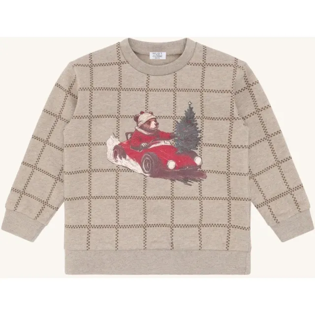 Hust & Claire HCSejer Bear sweatshirt Biscuit bomuld
