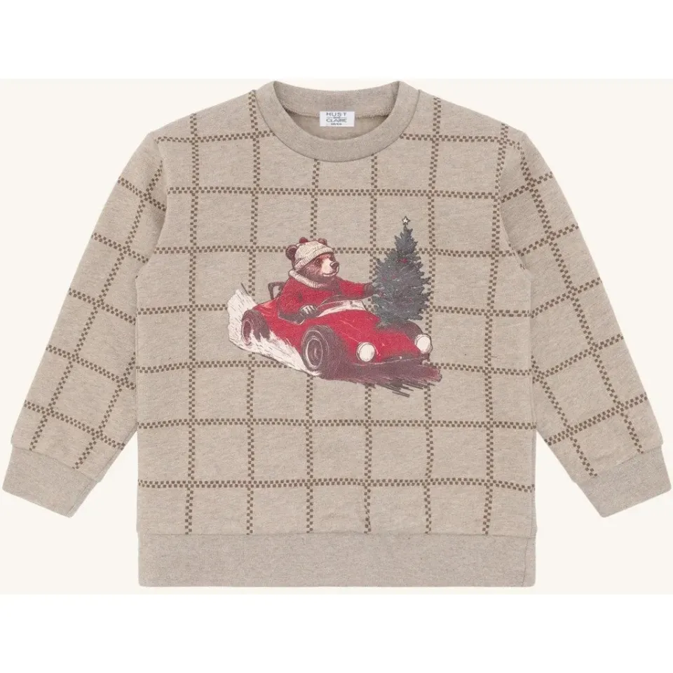 Hust & Claire HCSejer Bear sweatshirt Biscuit bomuld