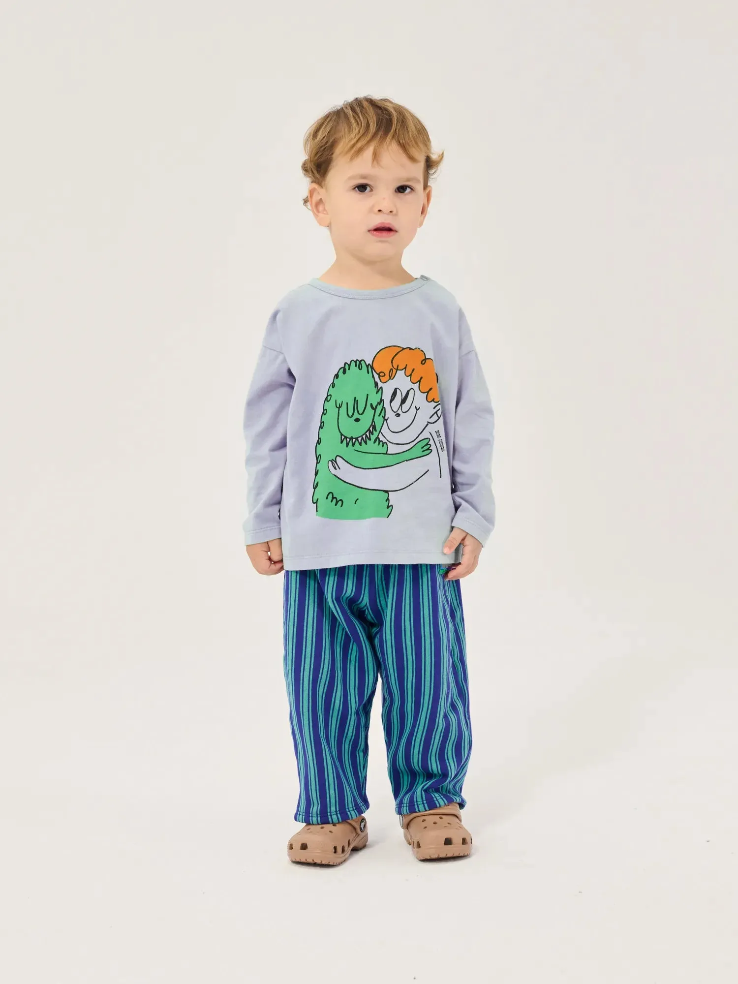 Bobo Choses Hug Hairy Monster t-shirt lyseblå