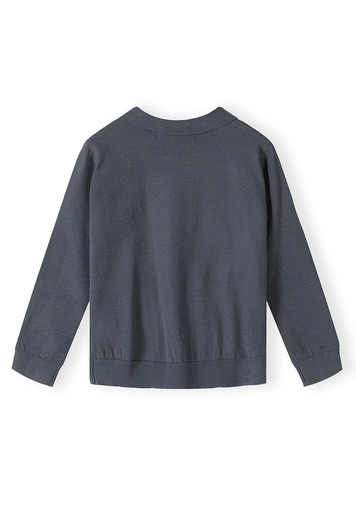 Minoti 45566 strikcardigan drenge grå tern knapper