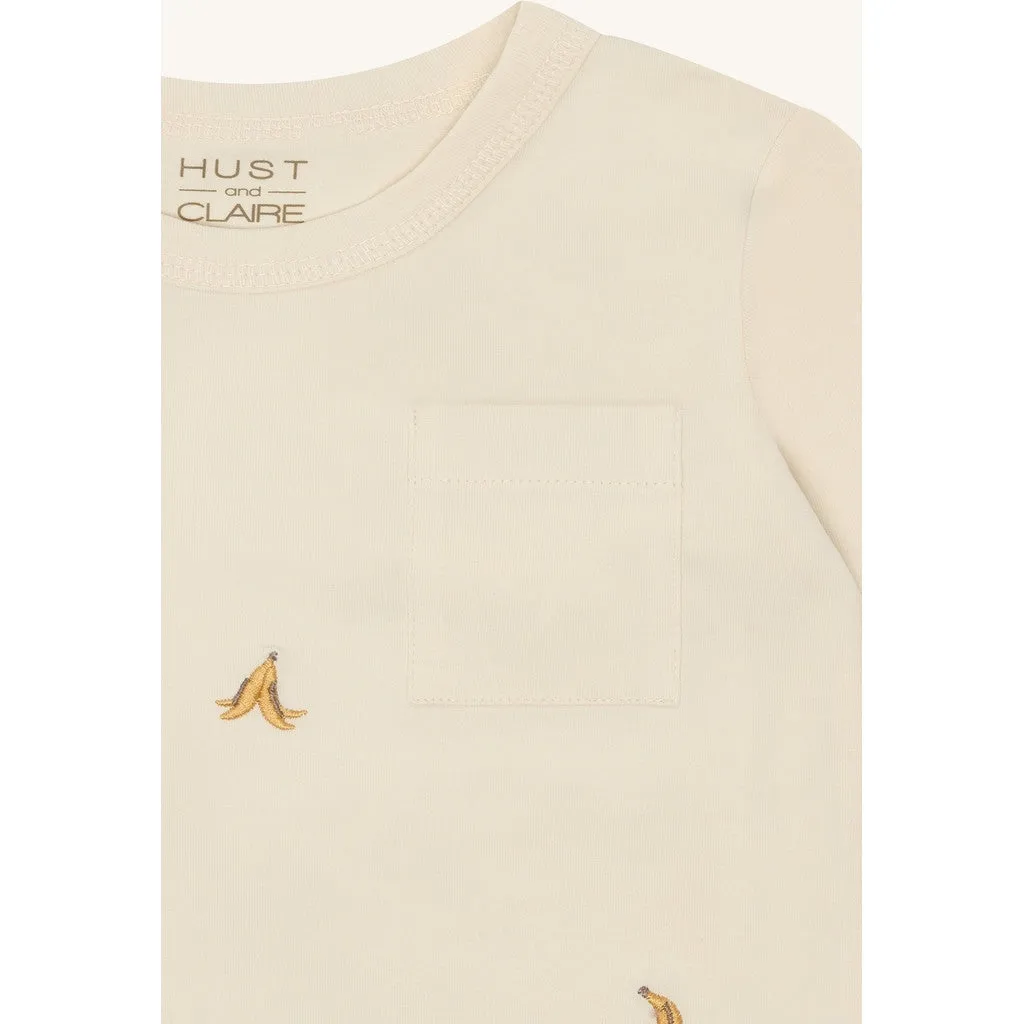 Hust & Claire August Bananas t-shirt Sandshell langærmet