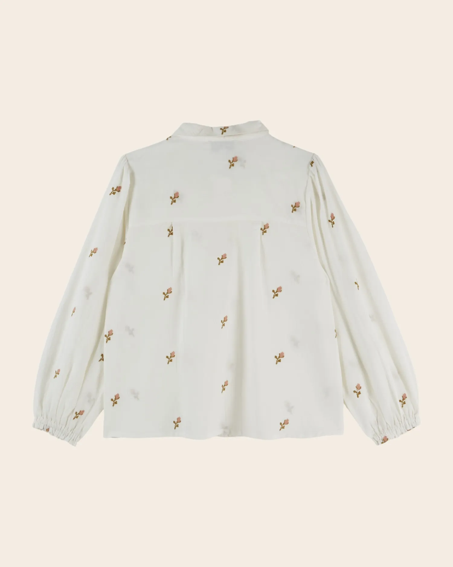 Emile et Ida Ecalypso bluse ecru broderet