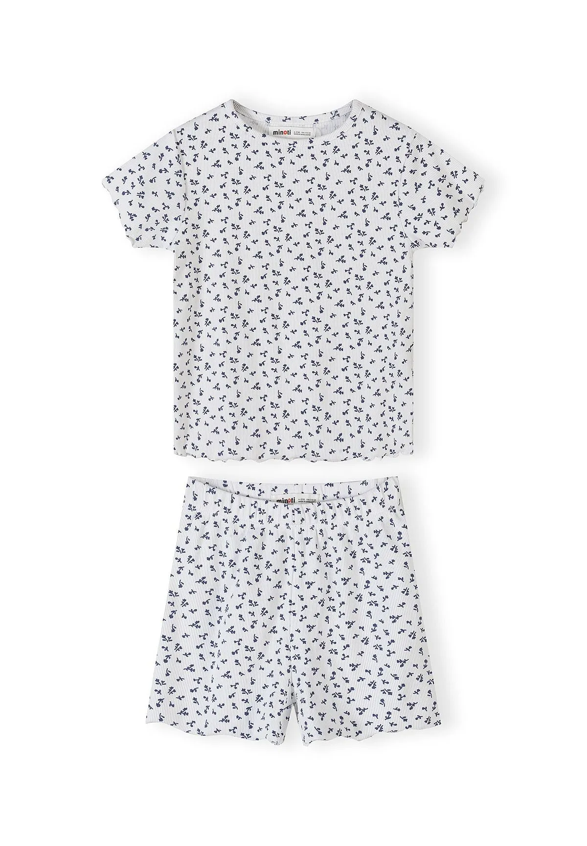 Minoti 44901 pyjamas til piger 2-pak bomuld rib