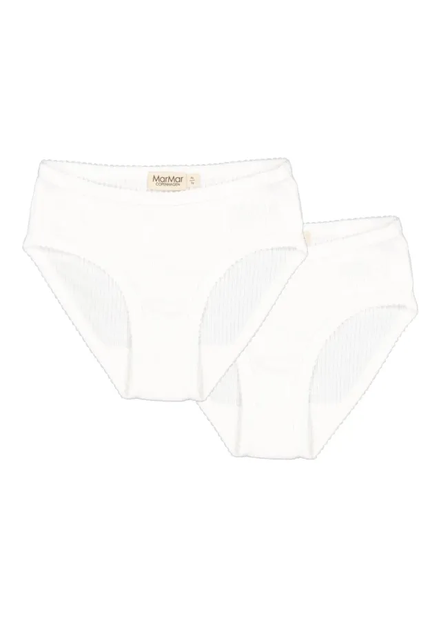 MarMar Panties 2-pack underbukser Gentle White 2-pak økologisk