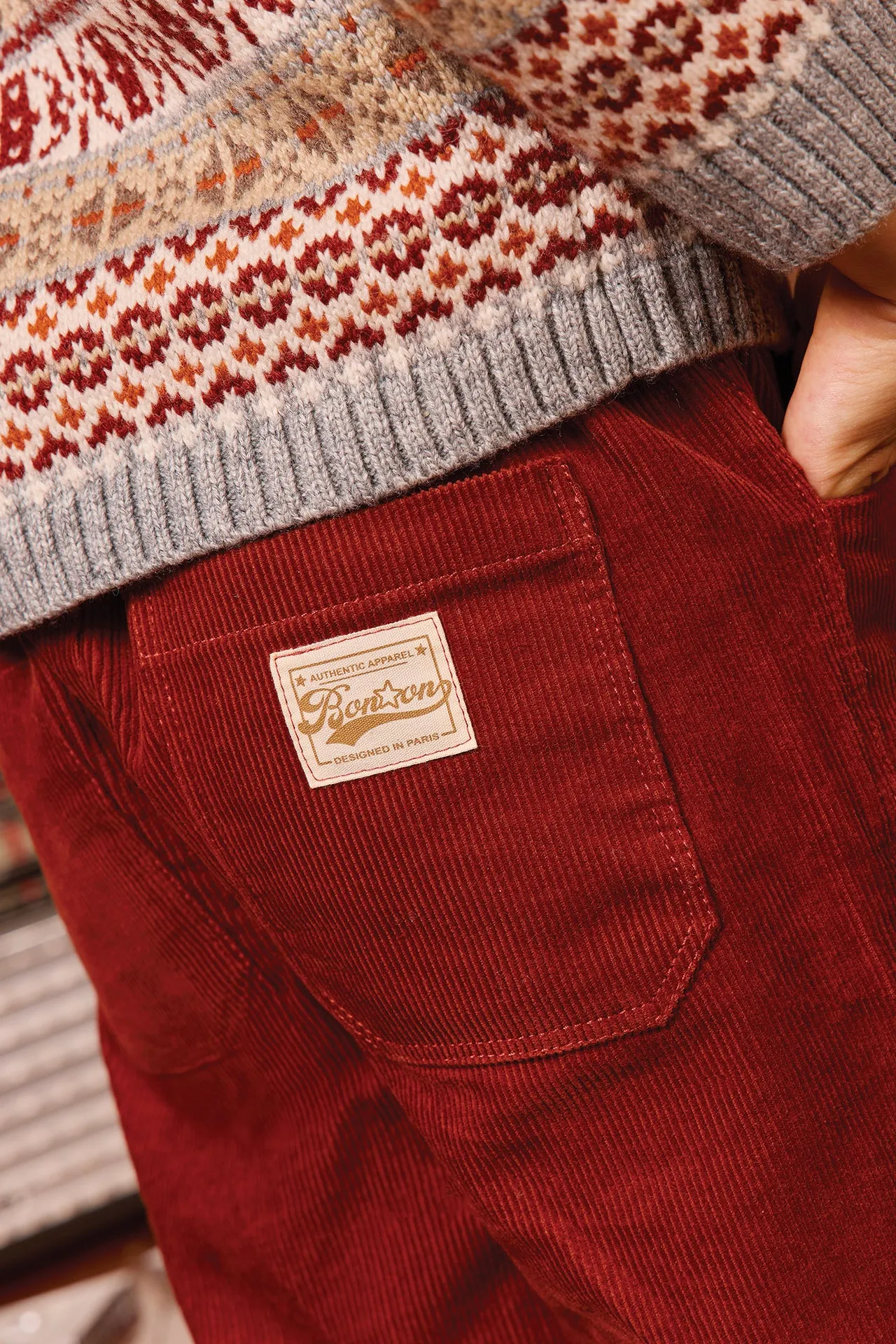 Bonton Play Chestnut fløjlsbukser brun