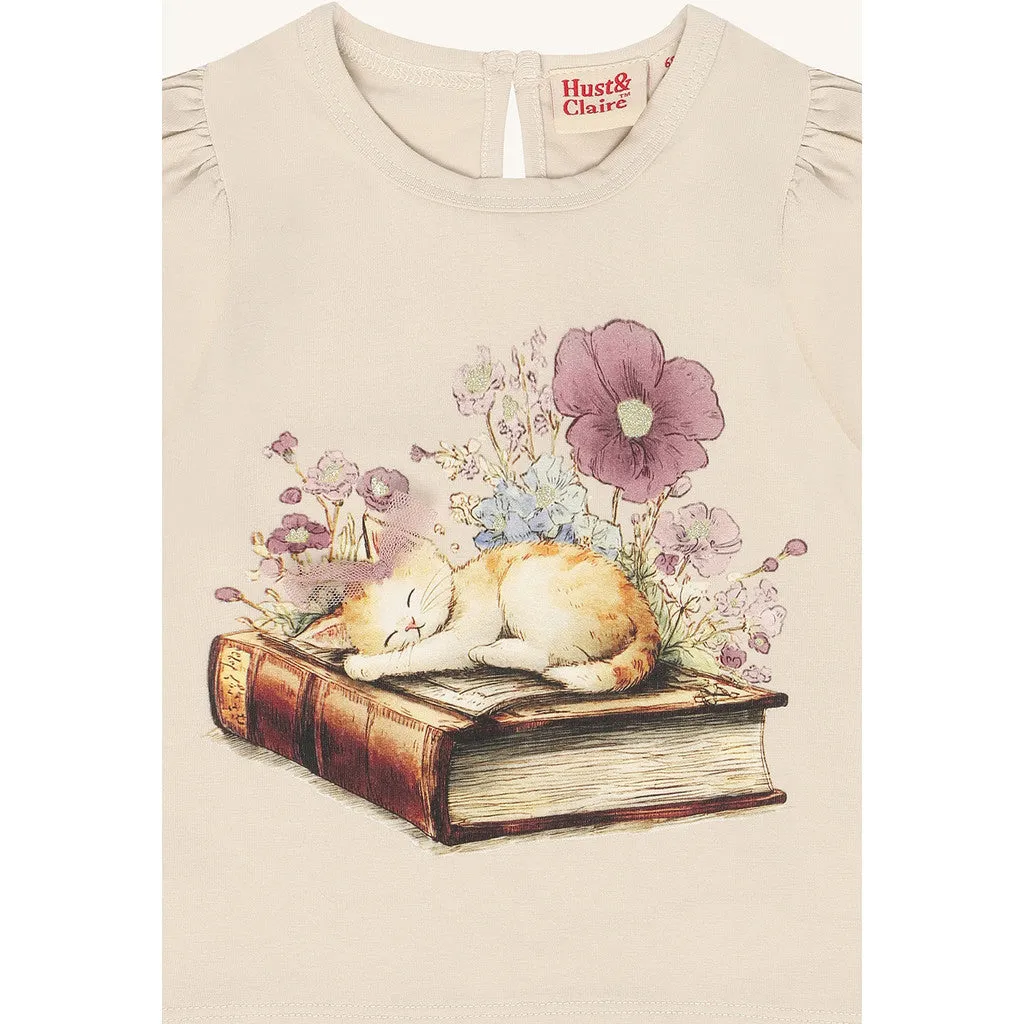 Hust & Claire Alma langærmet bluse French Oak bomuld