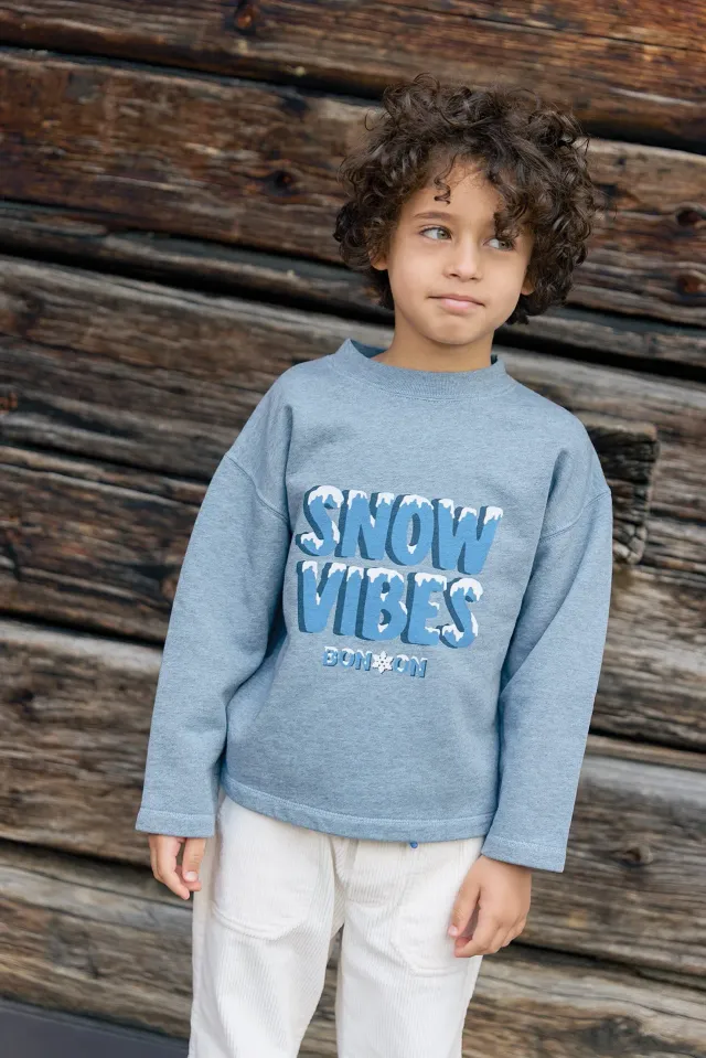 Bonton Laurel Snowvibe sweatshirt blå bomuld