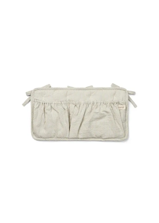 MarMar Bed Pockets sengelomme Blue Stone Stripe