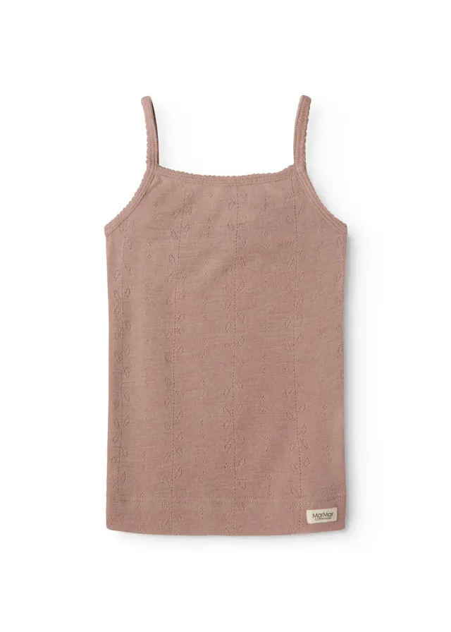 MarMar Strap Vest undertrøje Burnt Rose uld