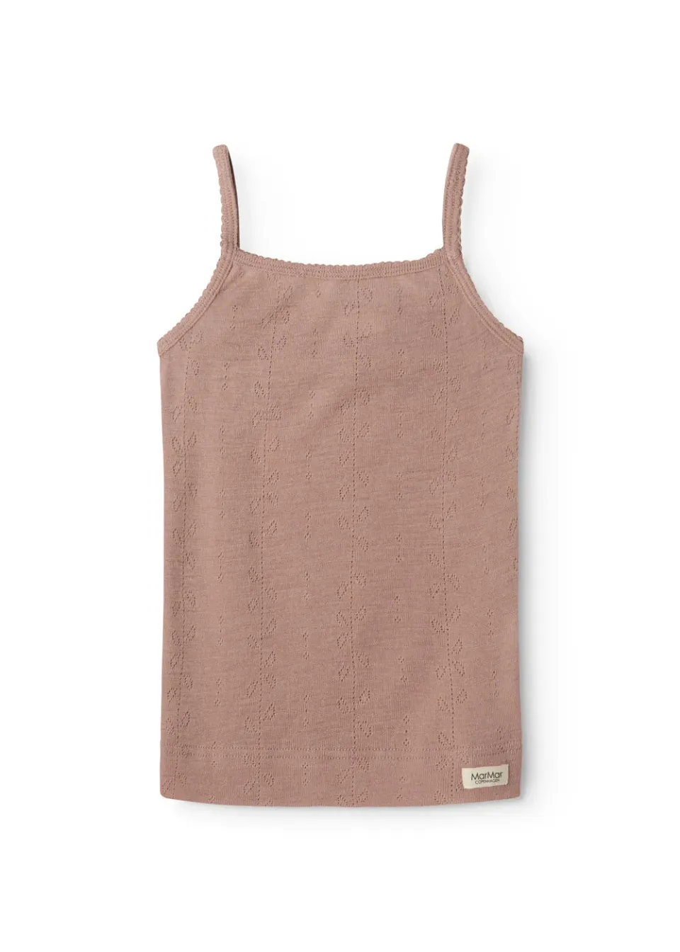 MarMar Strap Vest undertrøje Burnt Rose uld