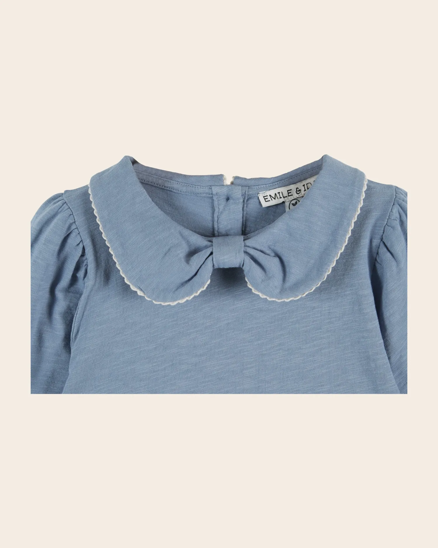 Emile et Ida langærmet t-shirt blå økologisk