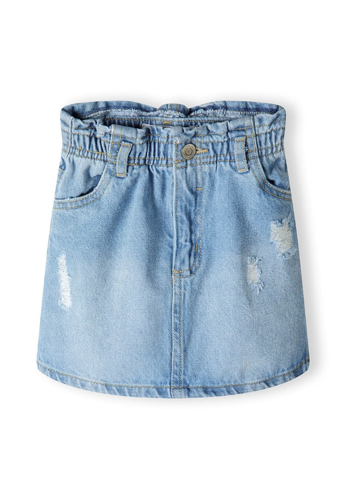 Minoti 40383 jeansskørt til piger lyseblå denim