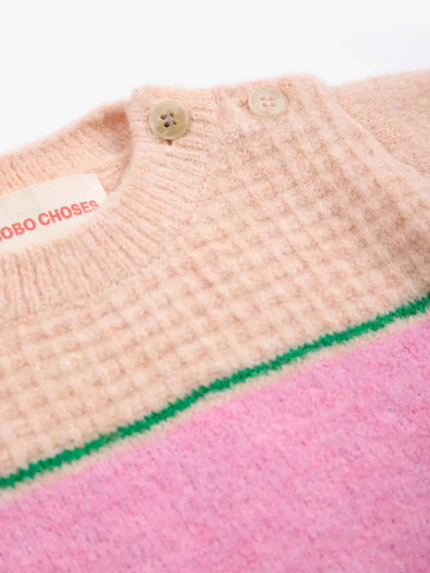 Bobo Choses BC Stripes Striktrøje Offwhite Baby